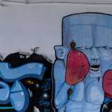 Il murales di un improbabile pugile